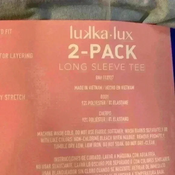 Lukka Lux Long. Sleeve Tee 2-pack - Picture 4 of 4